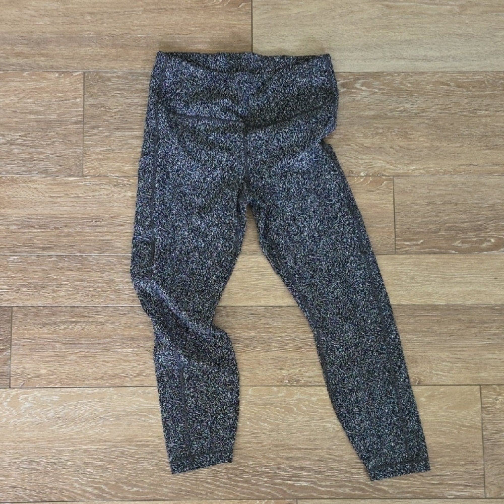 Athleta Black and White Textured Leggings